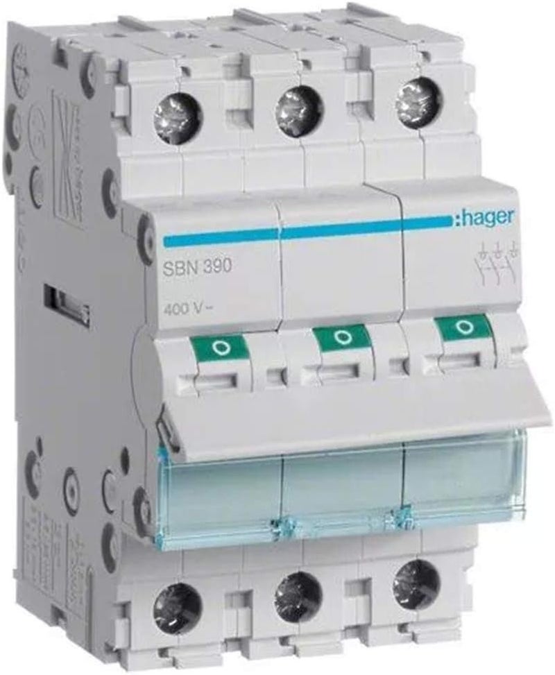 HAGER Three Pole 100A Isolator SBN390N